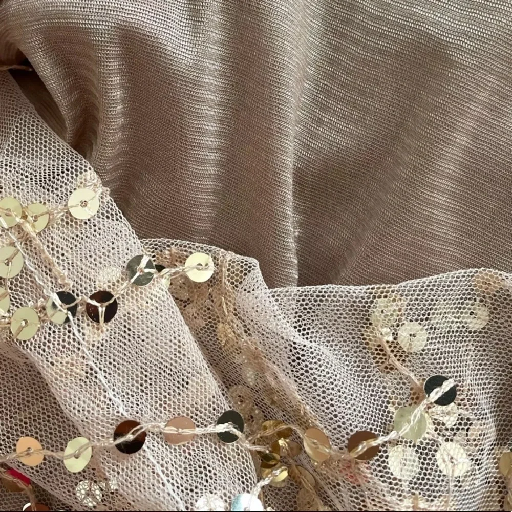 Gold Sequin Tassel Party Cocktail Halter Dress - Picture 9 of 12